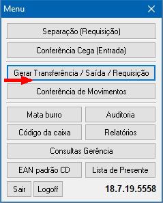 Coletor_Gerar_Transferência_Menu