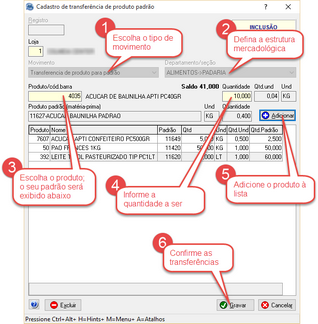 Ferramenta de transferência de saldo