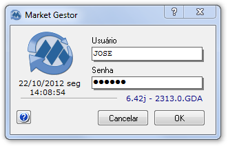 Tela de login do Gestor