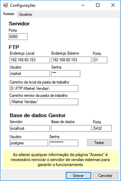 Configurações de Rede