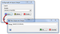 Configuração de layout de cheque