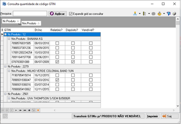 Consulta de GTINs
