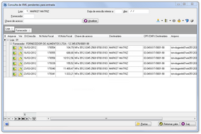 Consulta de XML pendentes para entrada