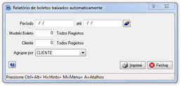 Boletos baixados automaticamente