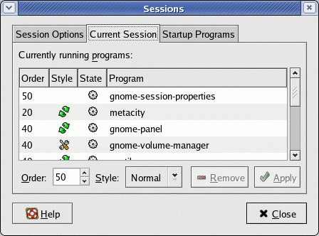 gnome-session-properties